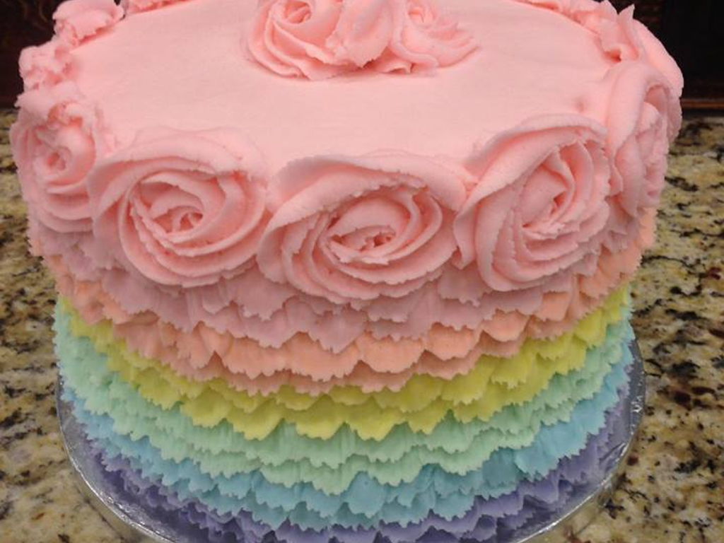 pastel rainbow cake ideas