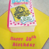 Dork Diaries Book Cake 10Th Birthday This is a half-funfetti, half-chocolate book cake with vanilla buttercream icing and filling. All fondant accessories. The shadows and...