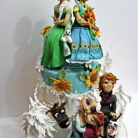Frozen Cake Fondant cake with sugar sculptures totaly handmade