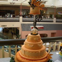 Wedding Cake Sugarpaste flowers,fondant molds,3 tiers, roses etc