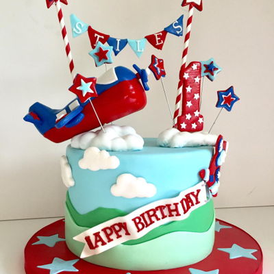 Airplane 1St Birthday Cake