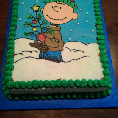 Charlie Brown Christmas Cake