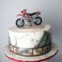 Cross Motorbike Birthday Cake Cross motorbike birthday cake