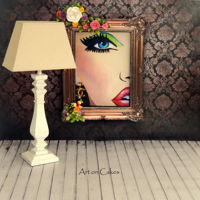 Gravity Cake... Painting on the wall cake...Retro photo on vintage frame.The frame is a structure which is around the cake. The photo is edible printing.