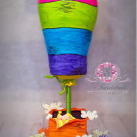 Hot Air Balloon Cake, Dr Seuss Oh the places you'll go! Inspired by the book, this piece is all tuxedo cake! It was extremely heavy!