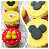 Mickey Mouse Cupcakes Cupcakes for birthday boy, had so much fun making these cupcake toppers. They came out beautiful.