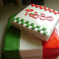 Pizza Cake I made this for our Pack's Blue and Gold ceremony, which was an Italian theme.