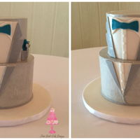 Tuxedo And Wrenches Grooms cake made for a awesome guy who works on cars.He requested that he had wrenches in his pocket of his tux.