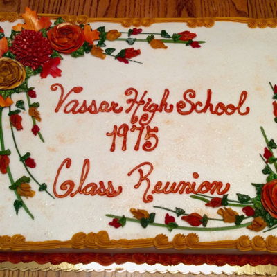 Autumn Flowered Sheetcake