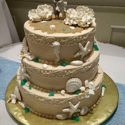Beach Wedding Cake
