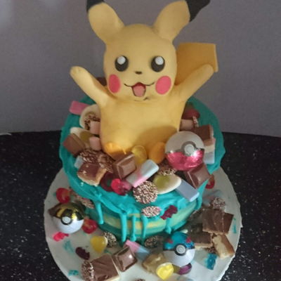 Pikachu Drip Cake