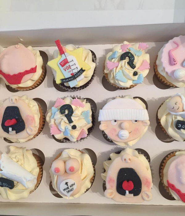 Slightly Rude Baby Shower Cakes