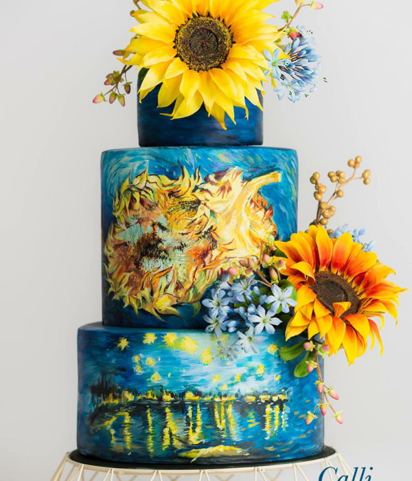 Van Gogh Wedding Cake