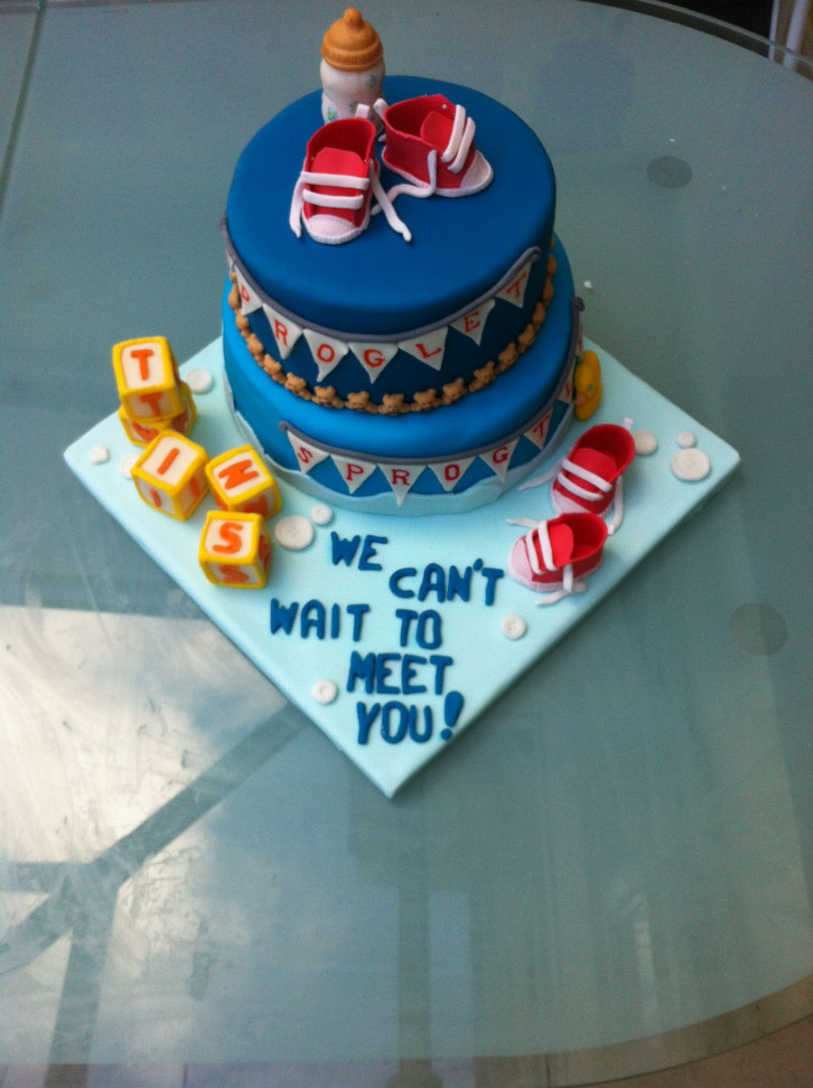 Twins Baby Shower Cake