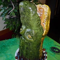 Alligator/croc Cake Alligator or Crocodile cake, not sure lol