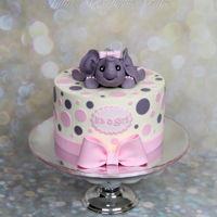 Baby Shower Cake Baby shower cake. I'm really grateful to my best helper - daughter - for making this cute baby elephant. The cake was covered with...