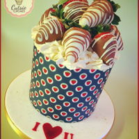 Chocolate & Strawberries Cake 