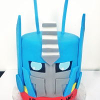 Optimus Prime From Transformers This is the second fondant cake I've ever made!