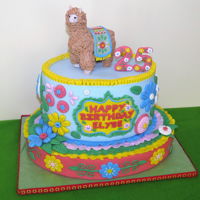 Peruvian Alpaca Cake Peru We raised our daughter on a farm with alpacas. For her 25th birthday she wanted an alpaca cake! I did it in the style of Peruvian folk art...