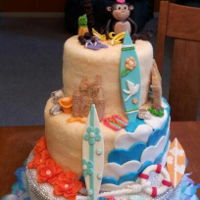 Tropical Beach Theme Birthday Cake I made this for my granddaughter's birthday