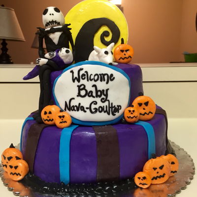 Nightmare Before Christmas Baby Shower Cake