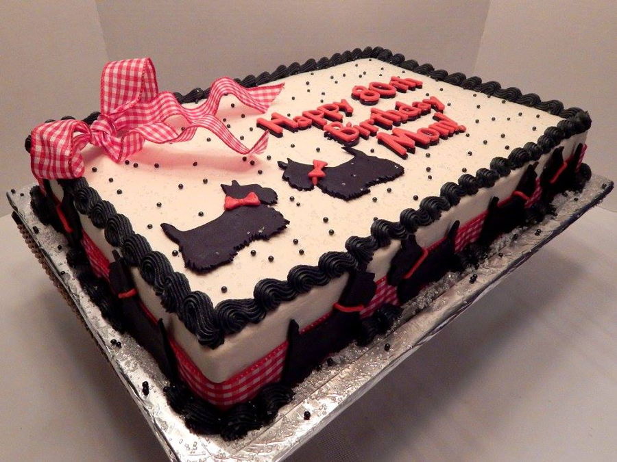 Scottie Dog Sheet Cake - CakeCentral.com