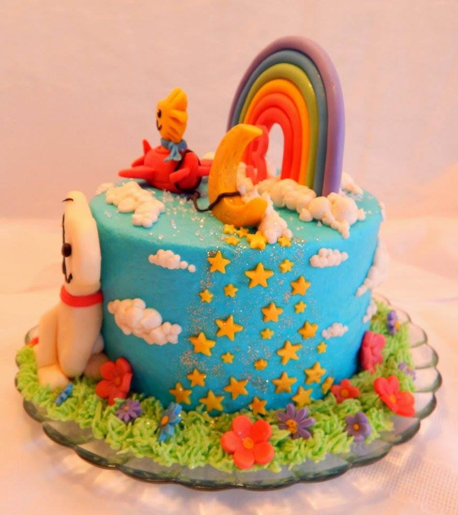 Snoopy And Woodstock Cake