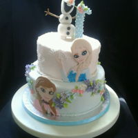 Frozen Themed Cake Two tier Frozen themed Cake