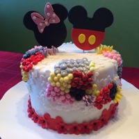 Hidden Mickeys Buttercream with fondant decorations.
