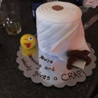 Toilet Paper Cake This is a farewell cake I made for friends of mine.