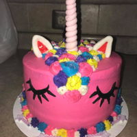 Unicorn Cake Sparkly unicorn cake with multi color hair