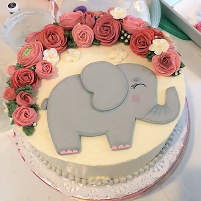 Baby Girl Shower Cake