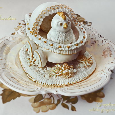 Easter. Gingerbread Stroller For Baby Chick
