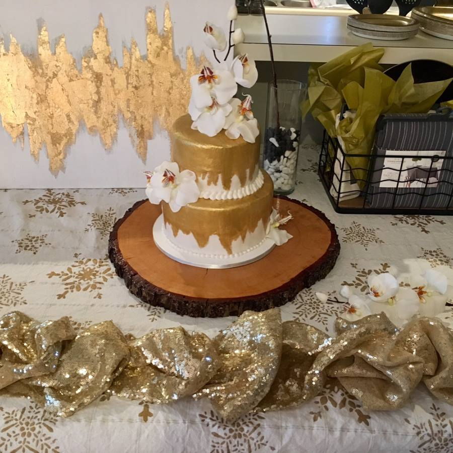 Gold Painted Cake