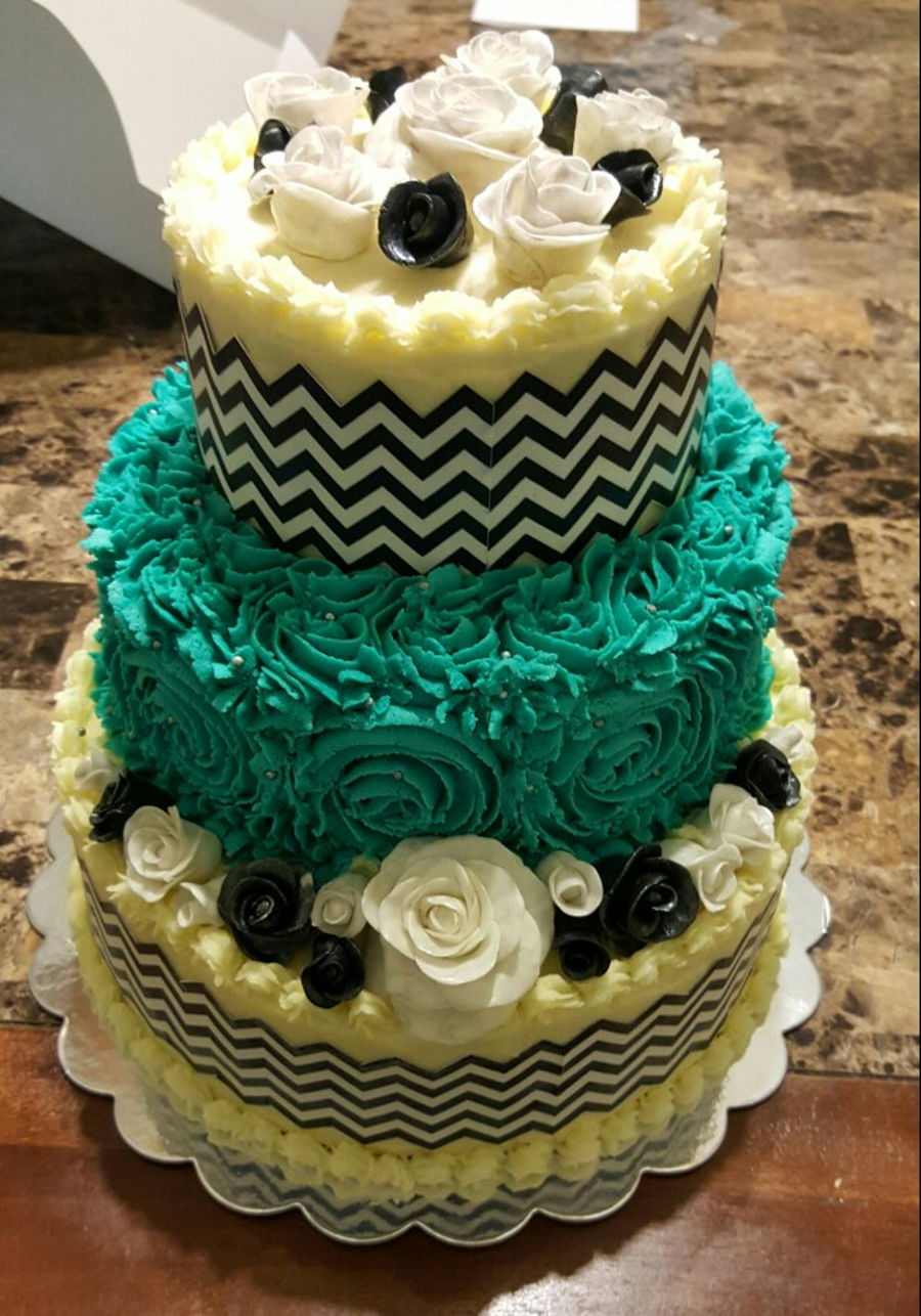contemporary tiered cake 50th