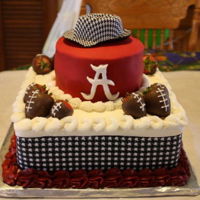 Alabama Crimson Tide Buttercream and ribbon