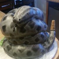 Birthday Cake Rice krispie head and fondant and cake