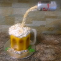 Mug Cake airbrushed buttercream cake