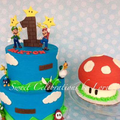 Mario Birthday Cake/smash Cake