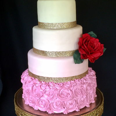Ombre Wedding Cake
