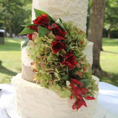 Simple But Sweet Wedding Cake