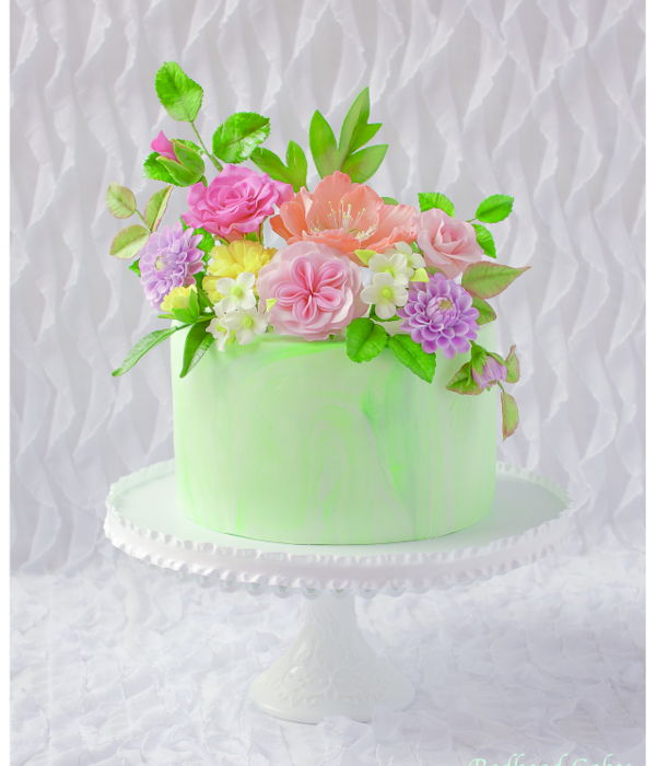 Flower Cake For 70Th Birthday