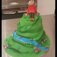 Man On A Hill This was at a class and it was the first time I'd used an airbrush.