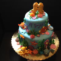 Seahorse Under Sea Theme SEAHORSE Under the Sea ocean themed birthday cake