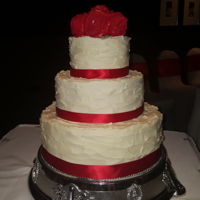 Wedding Cake1 The bride wanted a kind of "rustic" look to the cake.