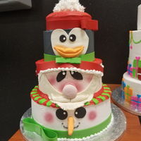 Christmas In July Santa, Snowmen and a Penguin.