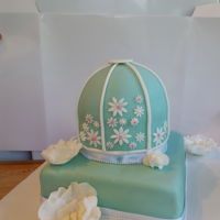 1St Anniversary Birdcage Cake Similar to the couple's wedding cake, duck egg colour with a bird cage. My first attempt at making some of these sugarpaste flowers...
