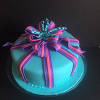 Present Cake Chocolate Cake, Buttercream frosting, fondant