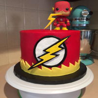 The Flash Inspired by DC Comics' superhero The Flash. Cake is confetti WASC with Indydebi's crusting buttercream. Figurine is Funko Pop!...