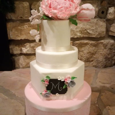 Spring Fondant Cake With Sugar Flowers